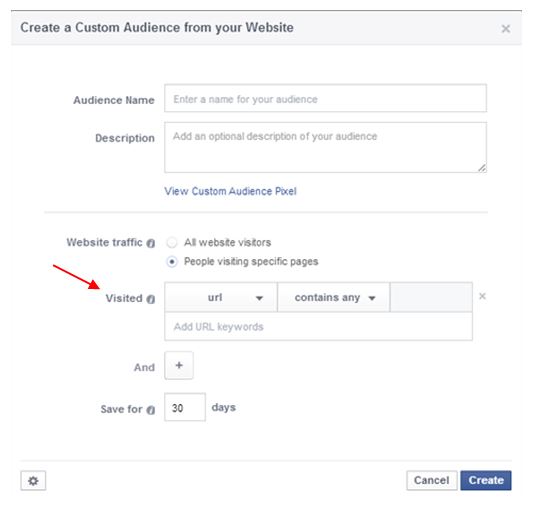 Facebook Re-marketing Custom Audience